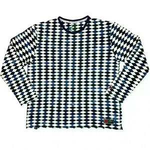 BEING HUMAN Men Geometric Print Round Neck 100% Cotton Longsleeve Shirt XL
